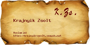 Krajnyik Zsolt névjegykártya